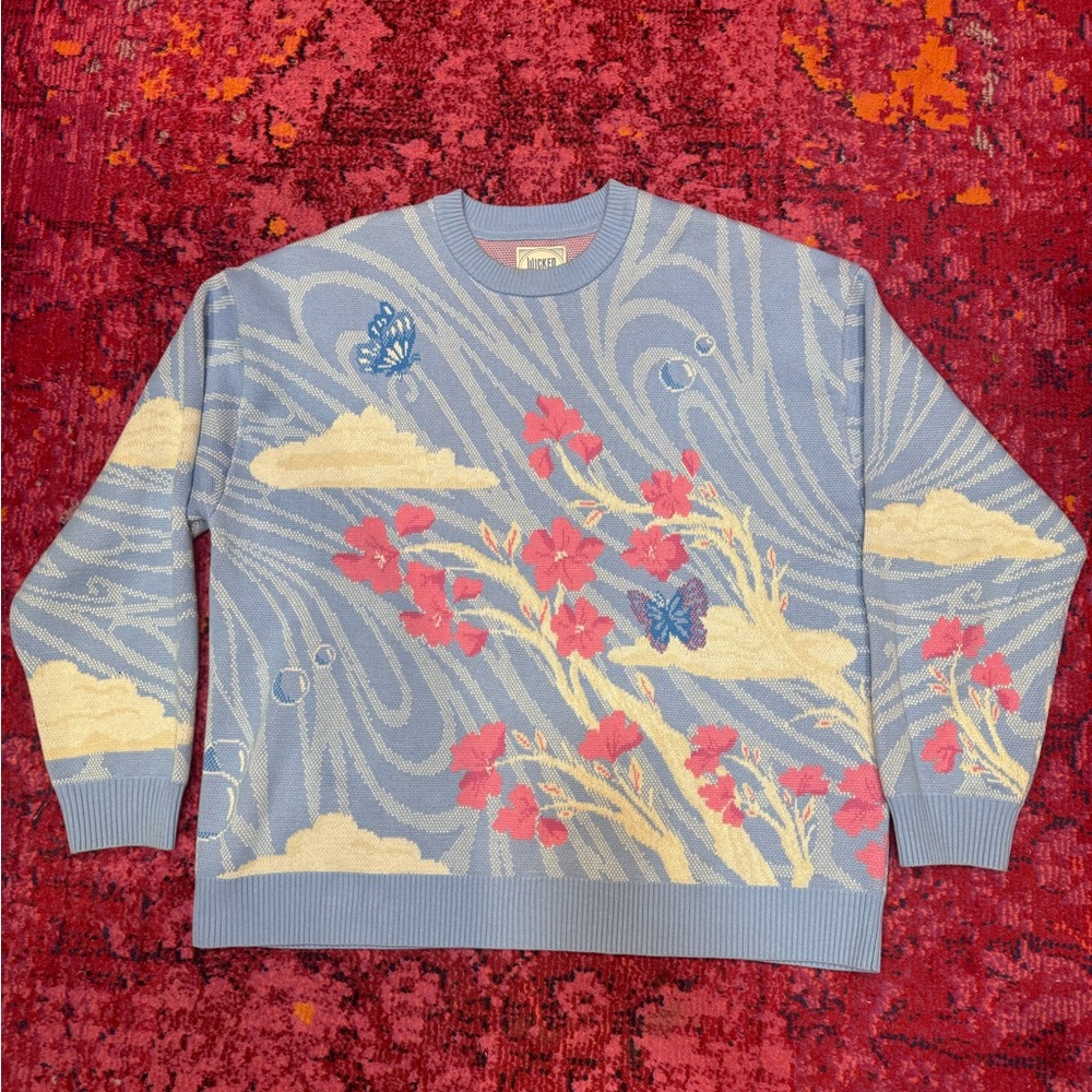 Roots x Wicked Crew Sweater Swiss Blue | Rare Collab | Gender-Free